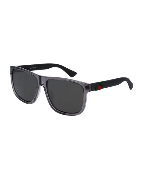 gucci square metal and acetate sunglasses|gucci polarized sunglasses men's.